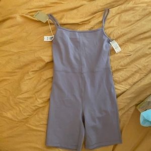 Aritzia divinity 7” purple slate romper
